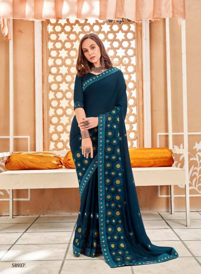 Kalista Manali New Exclusive Wear Vichitra Silk Fancy  Saree Collection

